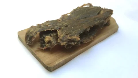 Deer Jerky Texture. Stock Footage 280161267