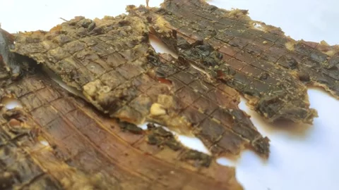 Deer Jerky Texture. Stock Footage 280161389
