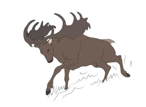 Deer lies, vector Stock Illustration