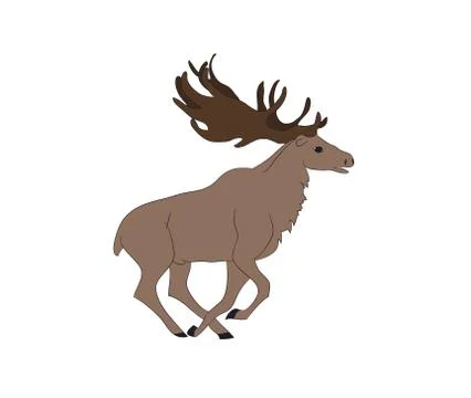 Deer lies, vector Stock Illustration