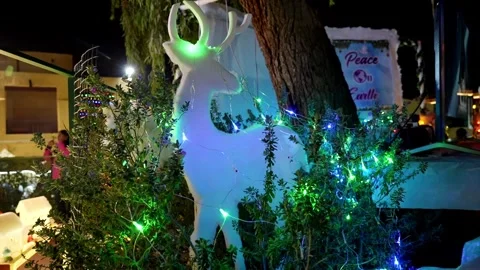 Deer light  decoration Stock Footage 295482886