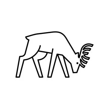 Deer line icon Stock-Illustration
