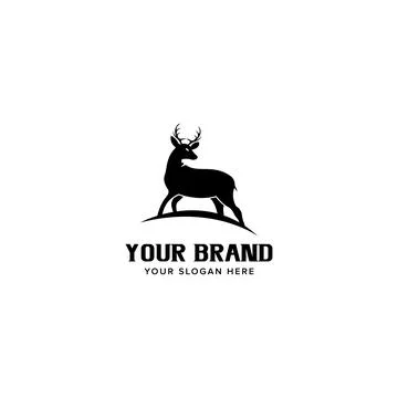 Deer logo design concept, deer logo Stock Illustration