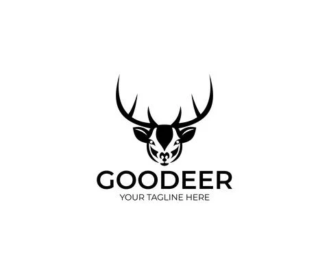 Deer Logo Design Stock Illustration