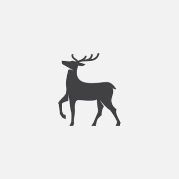 Deer logo icon vector Stock Illustration