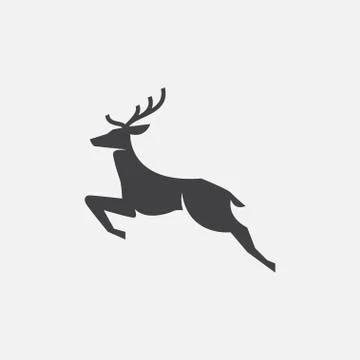 Deer logo icon vector Stock Illustration