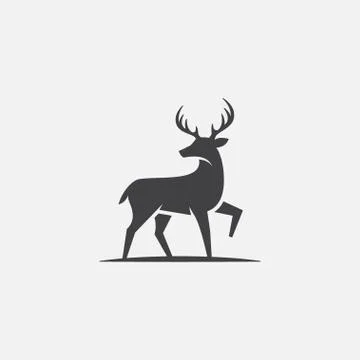 Deer logo icon vector Illustrazione stock