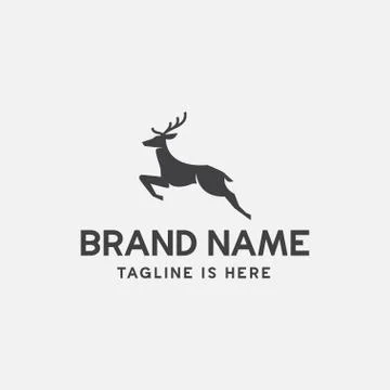 Deer logo icon vector Stock Illustration