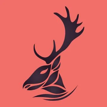 Deer logo Stock Illustration