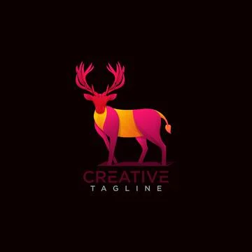 Deer logo Stock Illustration