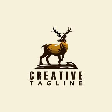 Deer logo Stock Illustration