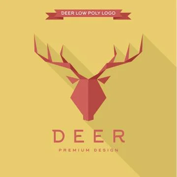 Deer logo polygonal elements of the trend vector Stock Illustration