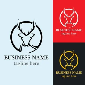 Deer logo template Stock Illustration
