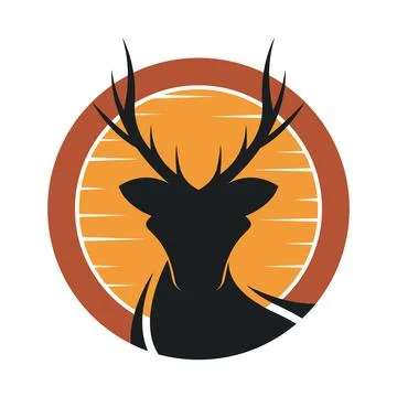 Deer logo template Stock Illustration