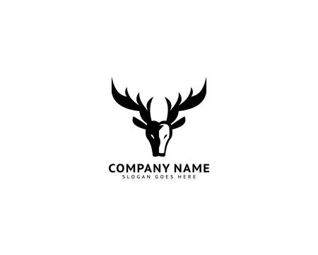 Deer Logo Template Vector Illustration Stock Illustration