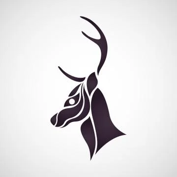 Deer logo vector Stock Illustration