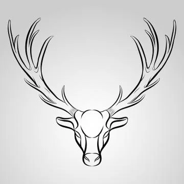 Deer logo vector Stock Illustration