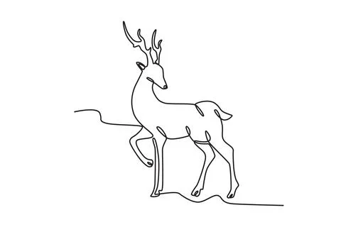 A deer looked back Stock Illustration