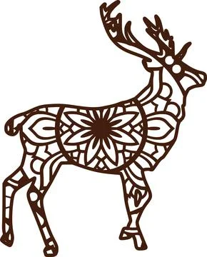Deer mandala Stock Illustration