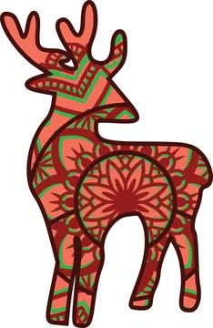 Deer mandala Stock Illustration