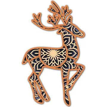 Deer mandala Stock Illustration