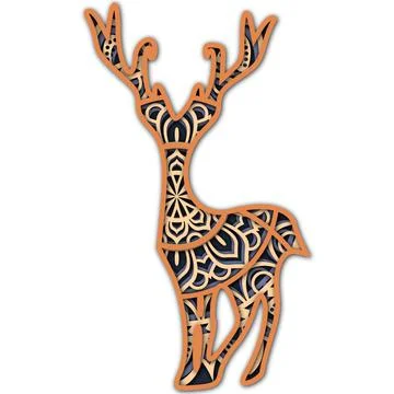 Deer mandala Stock Illustration