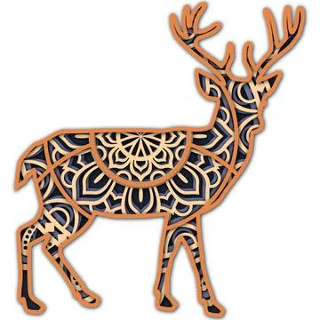 Deer mandala Stock Illustration