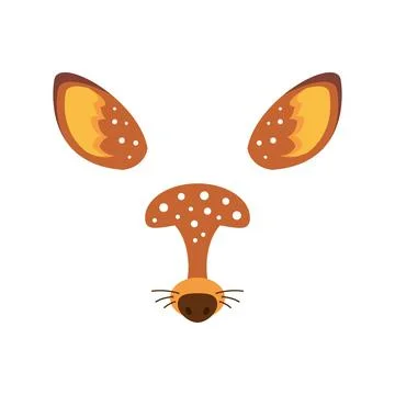 Deer mask. Vector illustration isolated on white background 스톡 일러스트