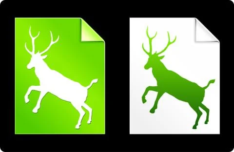 Deer Pages Collection Illustrazione stock