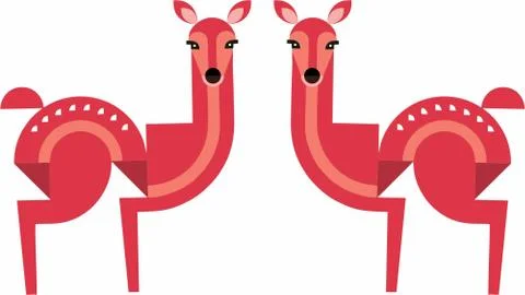 Deer pattern design  for printing Stock Illustration