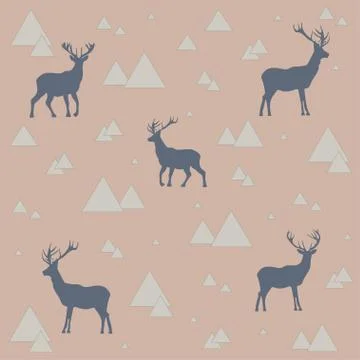 Deer pattern Stock Illustration