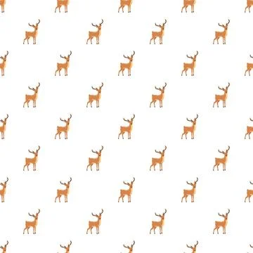 Deer pattern repeating across a white background イラスト素材