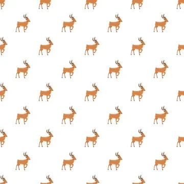 Deer pattern repeating animal illustration design Stock Illustration