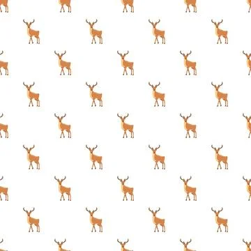 Deer pattern repeating animal wildlife nature background 스톡 일러스트