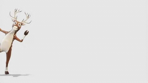 Deer peeps out from the left side of the screen 库存影片 165024864