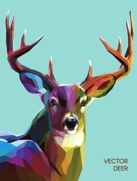 Deer polygonal illustration. Vector  eps 10 Stock Illustration