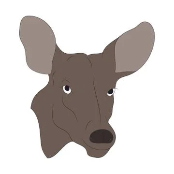 Deer portrait, color drawing vector Illustrazione stock