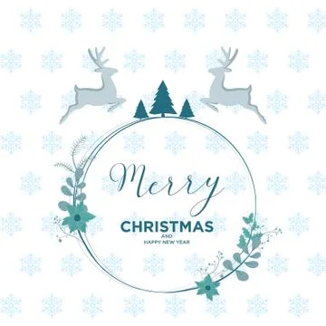 Deer postcard Stock Illustration