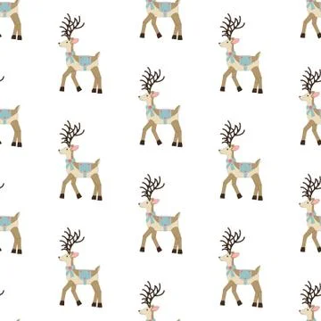 Deer seamless pattern 스톡 일러스트
