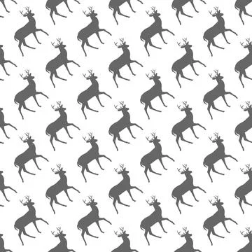 Deer. Seamless pattern for simple backgrounds, textures, and packaging Stock Illustration