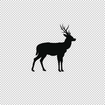 Deer side front Stock Illustration