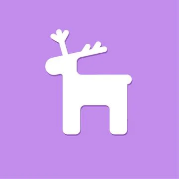 Deer silhouette. Creative icon Stock Illustration