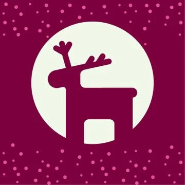 Deer silhouette. Creative icon Stock Illustration