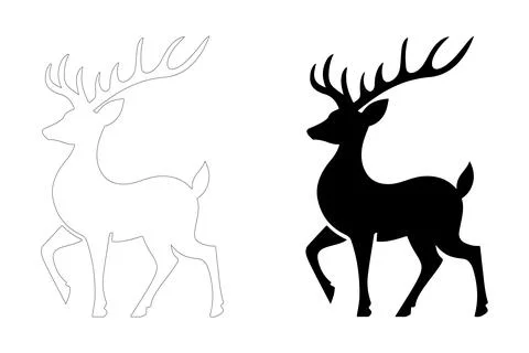 Deer Silhouette Design. Stock Illustration