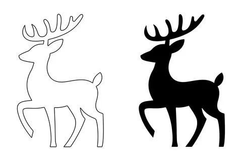 Deer Silhouette Design. Stock Illustration