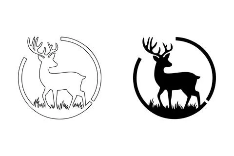 Deer Silhouette Design. Stock Illustration