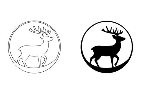 Deer Silhouette Design. Stock Illustration