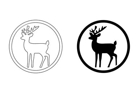 Deer Silhouette Design. Stock Illustration
