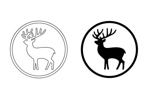 Deer Silhouette Design. Stock Illustration