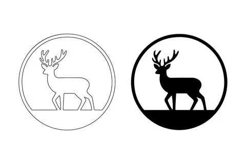 Deer Silhouette Design. Stock Illustration